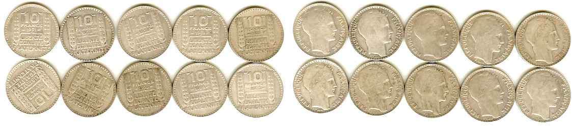 10 francs Turin x10